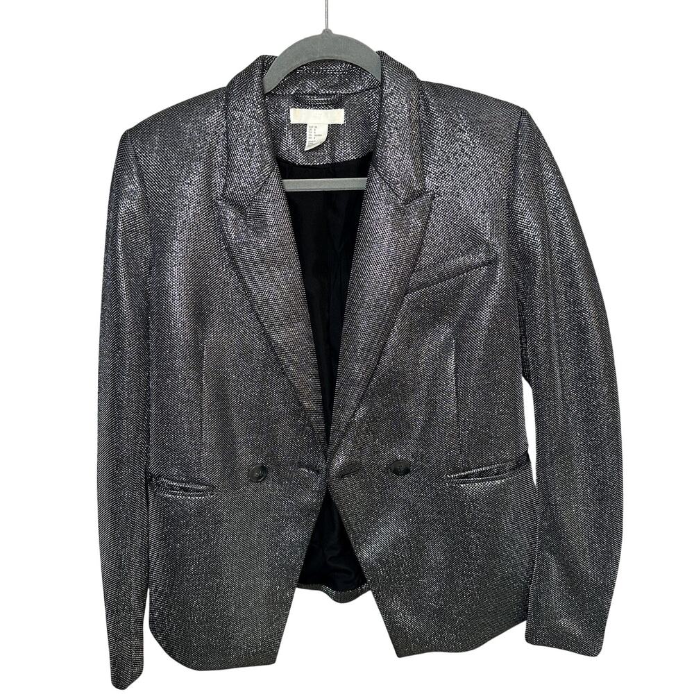 Silver Sparkly Blazer - Size 8